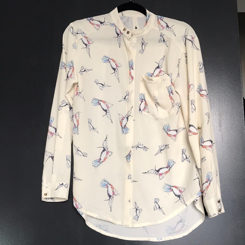 Hummingbird button down shirt